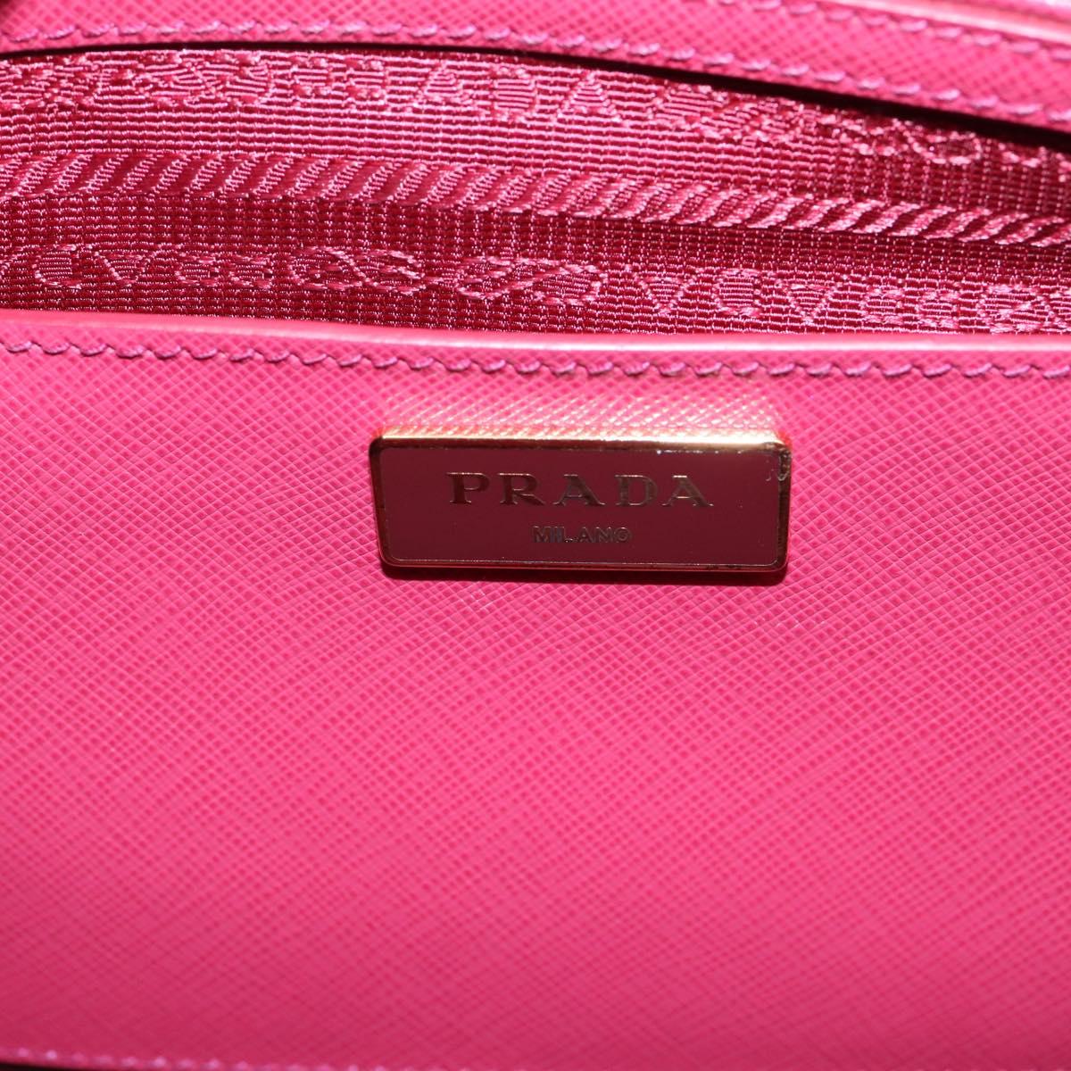 PRADA Galleria Hand Bag Safiano Leather 2way Pink Gold Auth 203457V