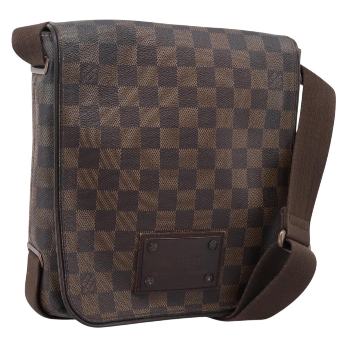 LOUIS VUITTON Damier Ebene Brooklyn PM Shoulder Bag N51210 LV Auth 203460
