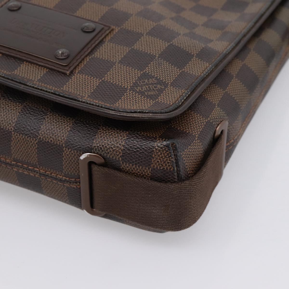 LOUIS VUITTON Damier Ebene Brooklyn PM Shoulder Bag N51210 LV Auth 203460
