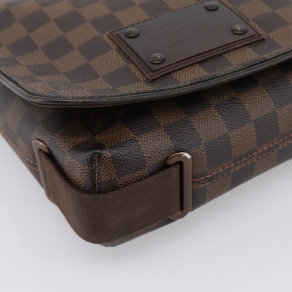 LOUIS VUITTON Damier Ebene Brooklyn PM Shoulder Bag N51210 LV Auth 203460