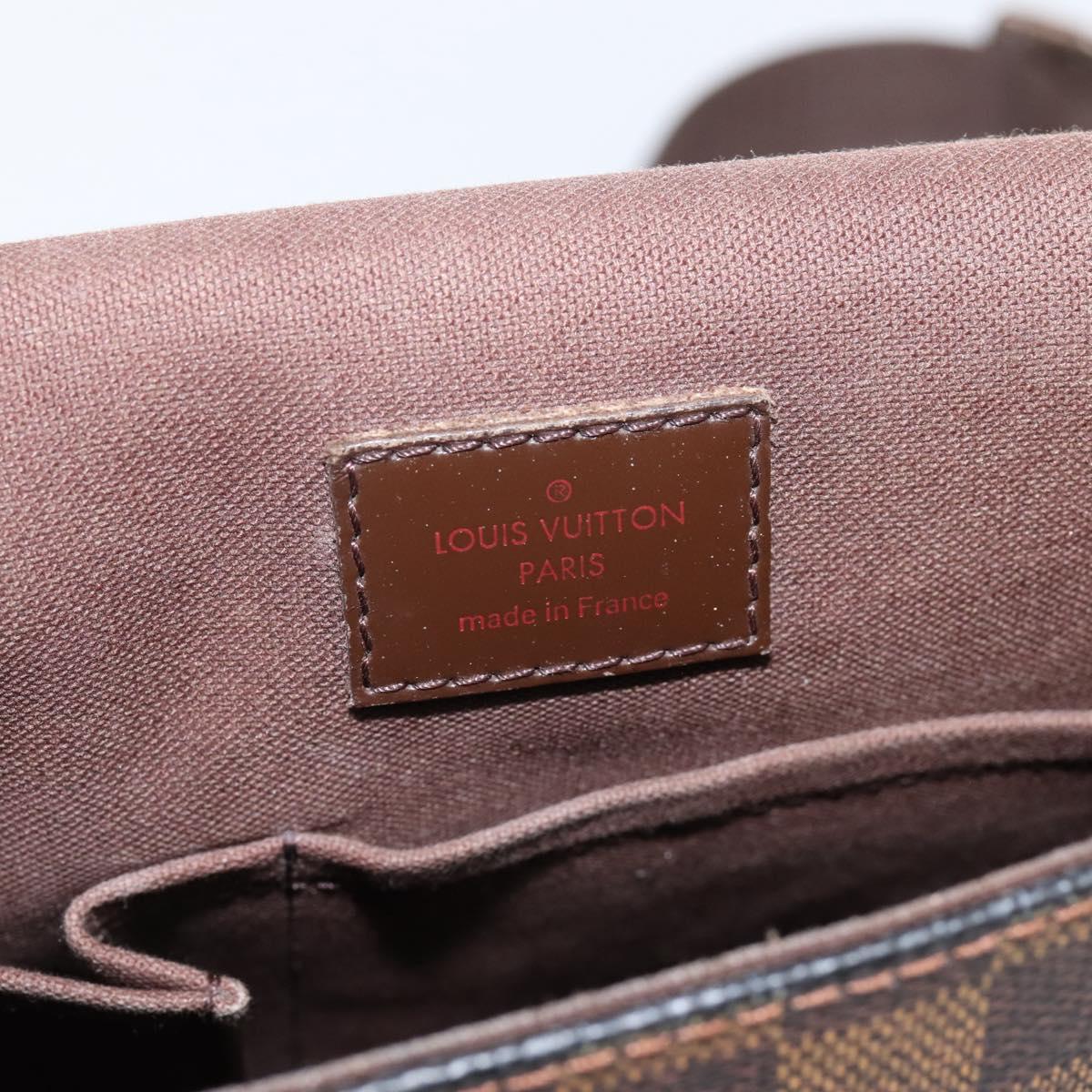 LOUIS VUITTON Damier Ebene Brooklyn PM Shoulder Bag N51210 LV Auth 203460
