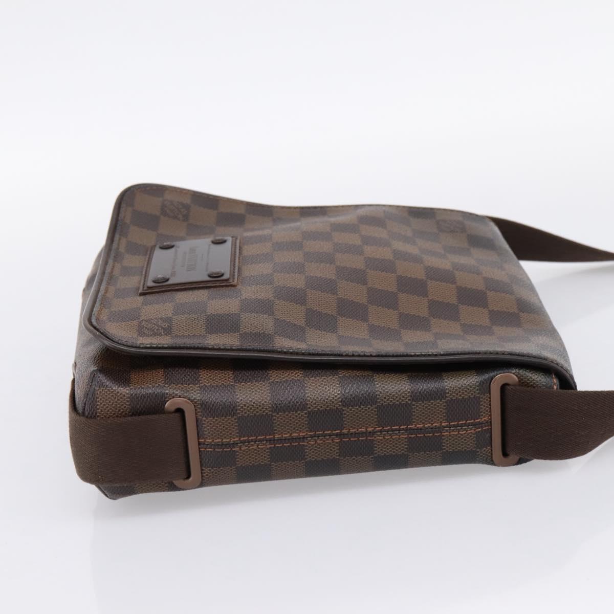 LOUIS VUITTON Damier Ebene Brooklyn PM Shoulder Bag N51210 LV Auth 203460