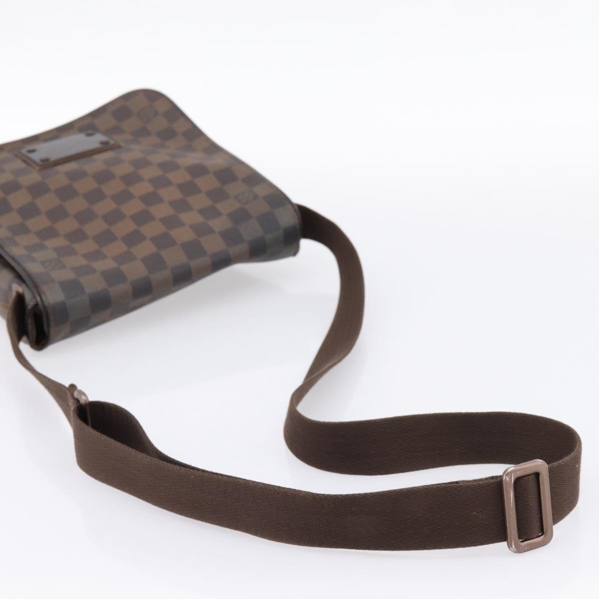LOUIS VUITTON Damier Ebene Brooklyn PM Shoulder Bag N51210 LV Auth 203460
