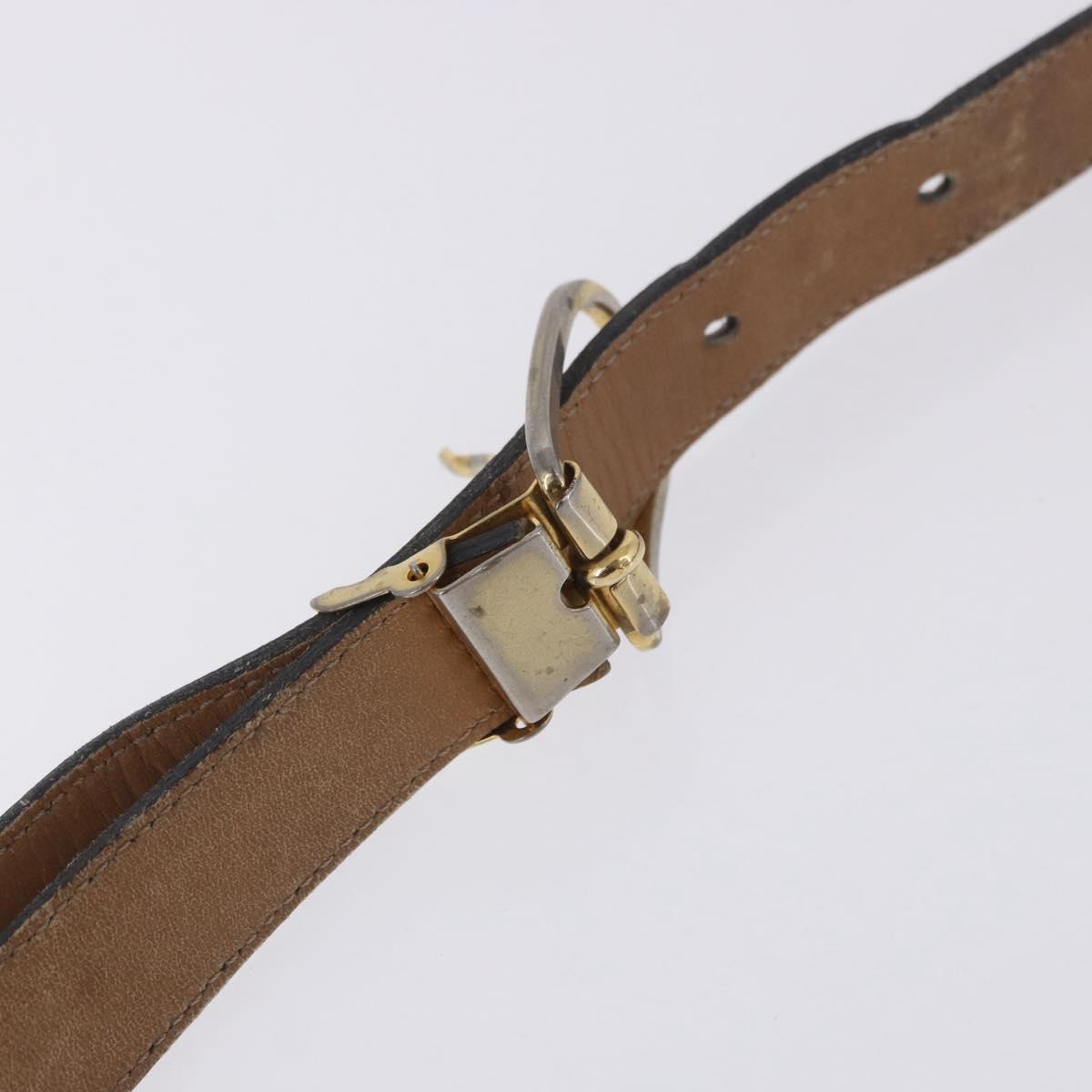 Christian Dior Honeycomb Canvas Shoulder Bag PVC Beige Gold Auth 203461