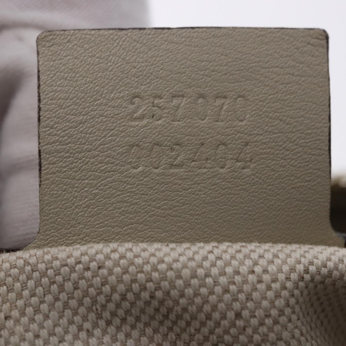 GUCCI GG Canvas Guccissima Shoulder Bag Leather Ivory Gold 257070 Auth 203463A