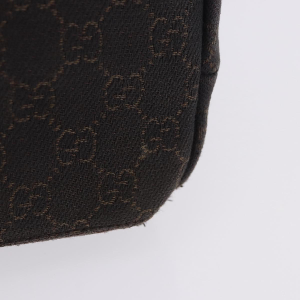 GUCCI GG Canvas Shoulder Bag Brown 105649 Auth 203464
