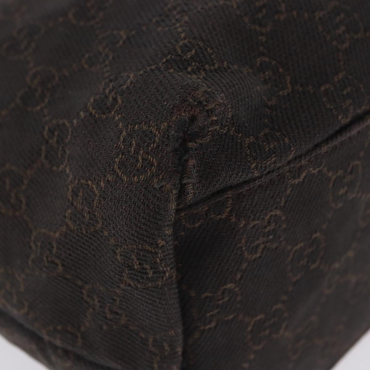 GUCCI GG Canvas Shoulder Bag Brown 105649 Auth 203464