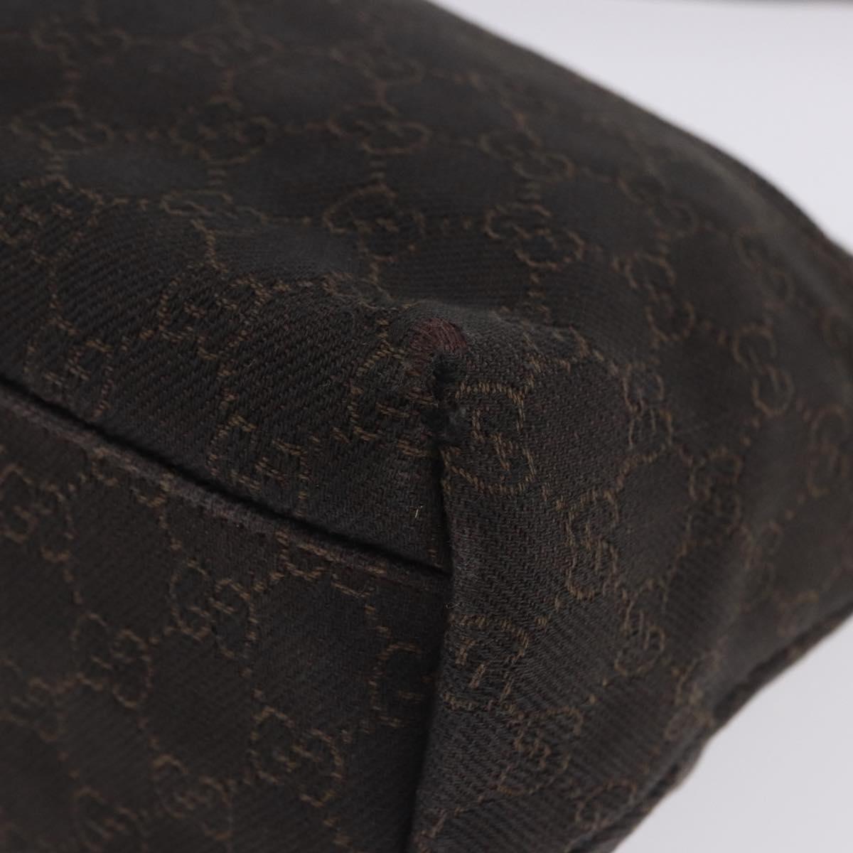 GUCCI GG Canvas Shoulder Bag Brown 105649 Auth 203464