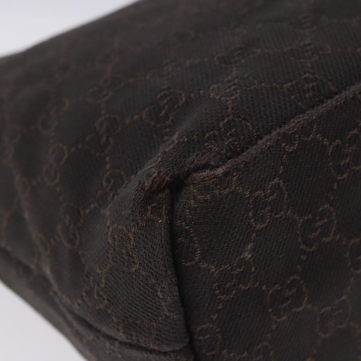 GUCCI GG Canvas Shoulder Bag Brown 105649 Auth 203464