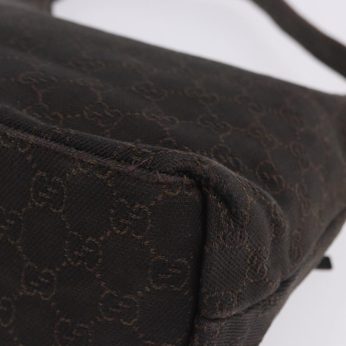 GUCCI GG Canvas Shoulder Bag Brown 105649 Auth 203464