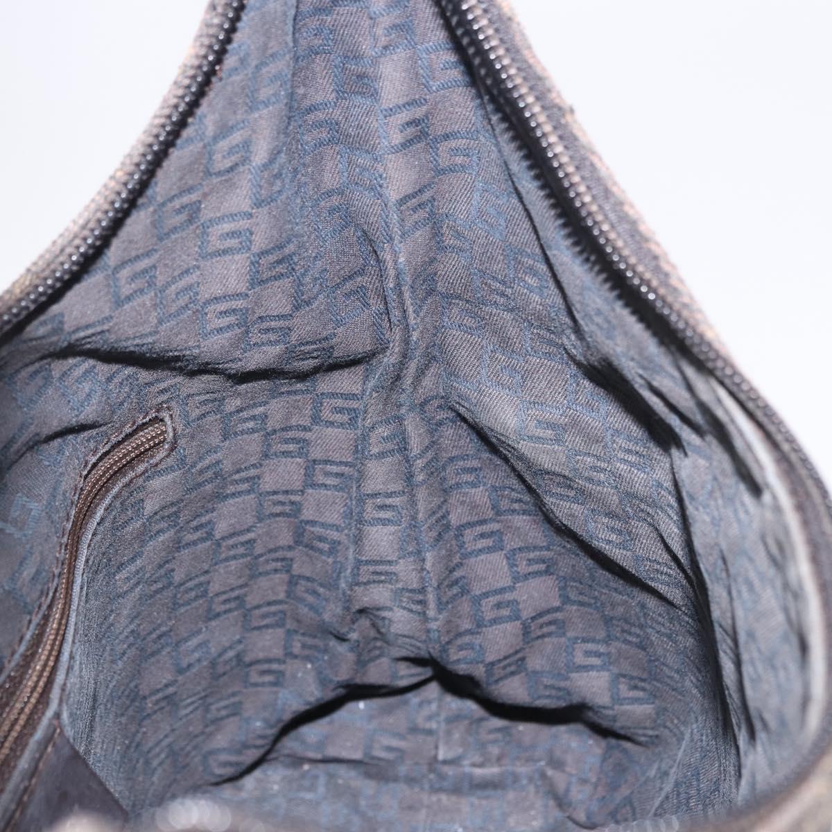 GUCCI GG Canvas Shoulder Bag Brown 105649 Auth 203464