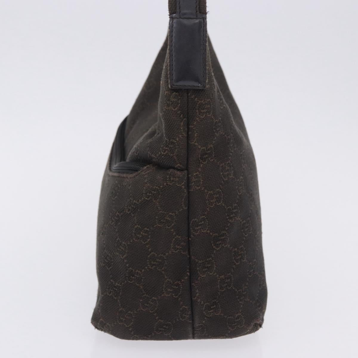 GUCCI GG Canvas Shoulder Bag Brown 105649 Auth 203464