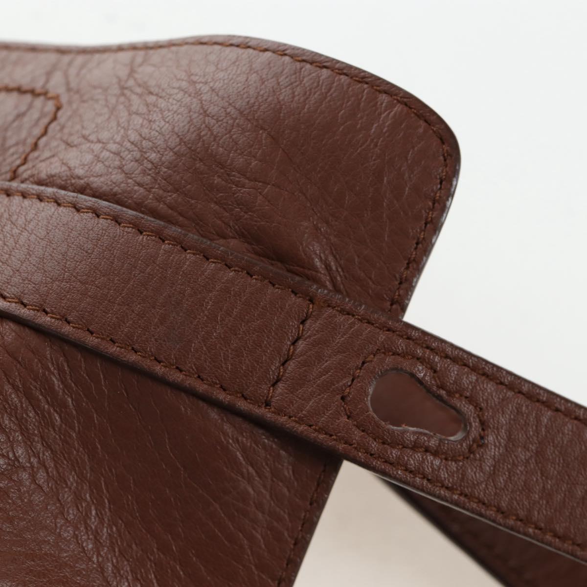 SAINT LAURENT Muse Toe Hand Bag Leather 2way Brown Gold 283761 Auth 203469V