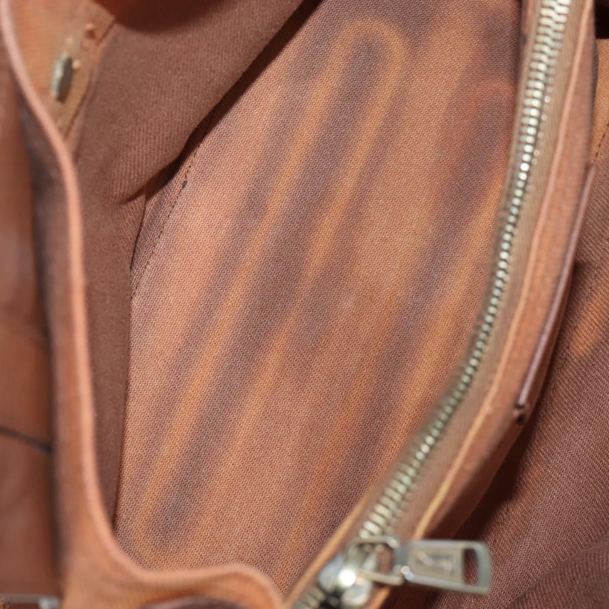 SAINT LAURENT Muse Toe Hand Bag Leather 2way Brown Gold 283761 Auth 203469V