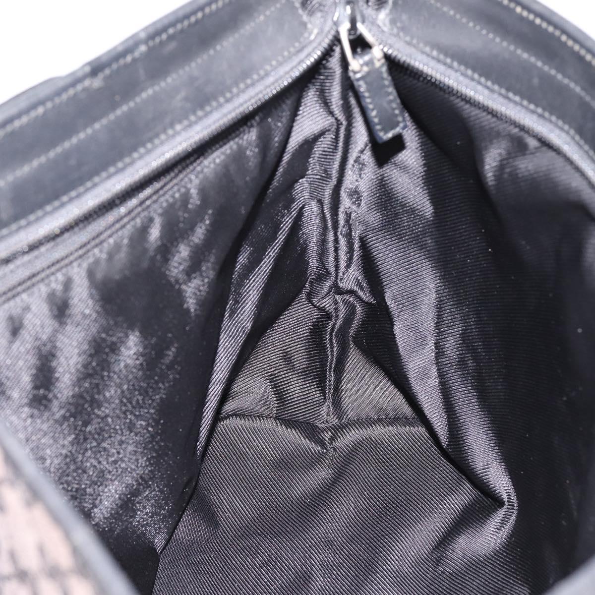 GUCCI GG Canvas Tote Bag Black Silver 019 0426 Auth 203470