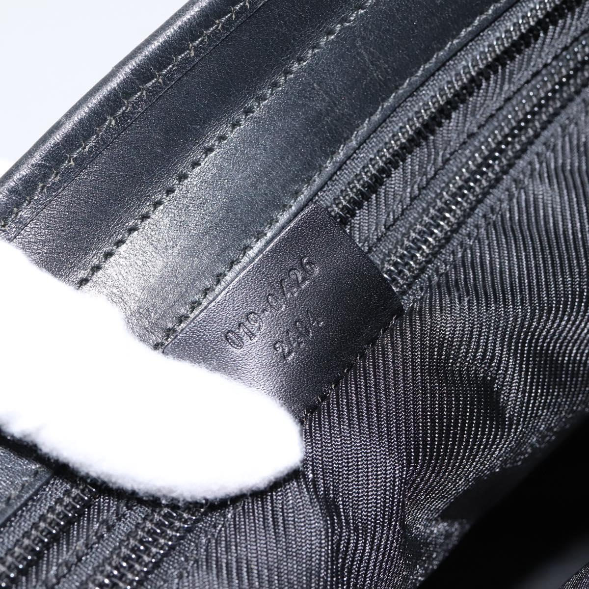 GUCCI GG Canvas Tote Bag Black Silver 019 0426 Auth 203470