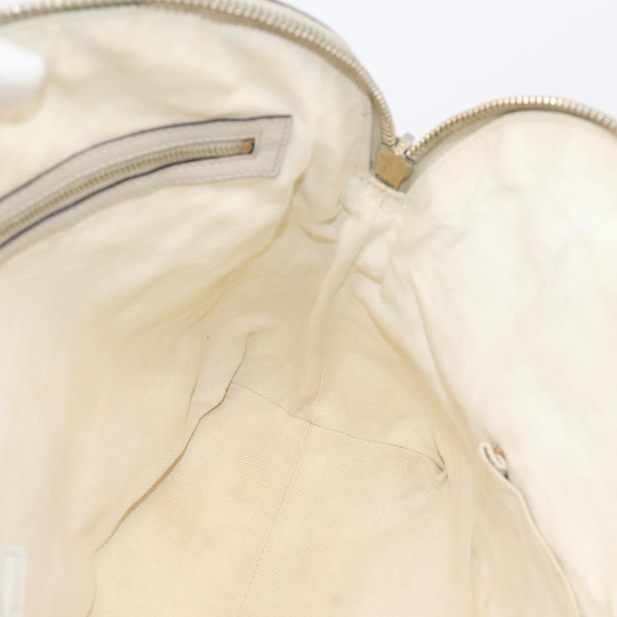 GUCCI GG Canvas Guccissima Shoulder Bag Leather Ivory Gold 323673 Auth 203471