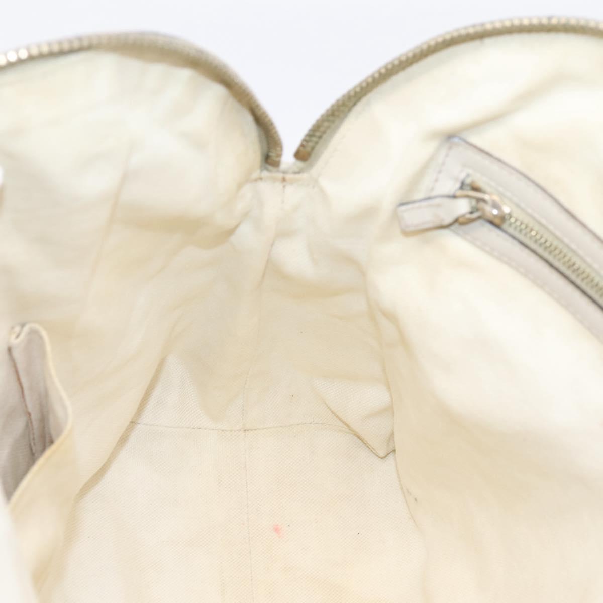 GUCCI GG Canvas Guccissima Shoulder Bag Leather Ivory Gold 323673 Auth 203471