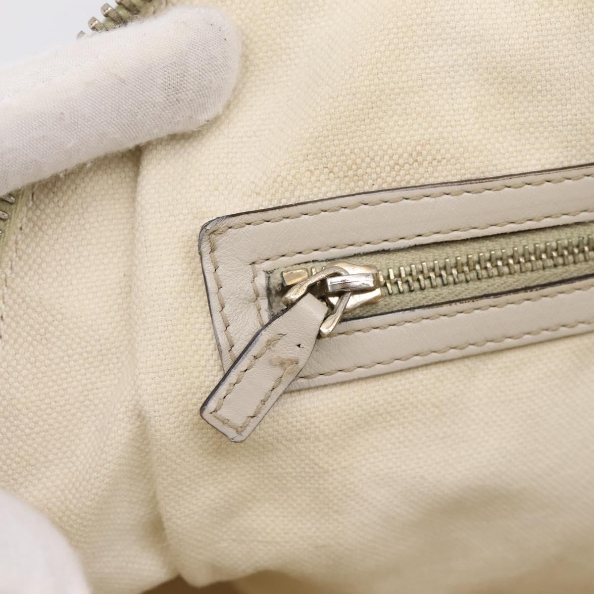 GUCCI GG Canvas Guccissima Shoulder Bag Leather Ivory Gold 323673 Auth 203471