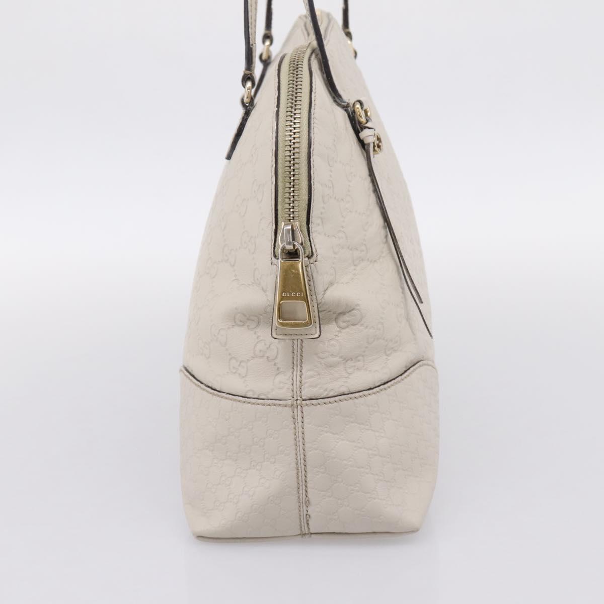 GUCCI GG Canvas Guccissima Shoulder Bag Leather Ivory Gold 323673 Auth 203471