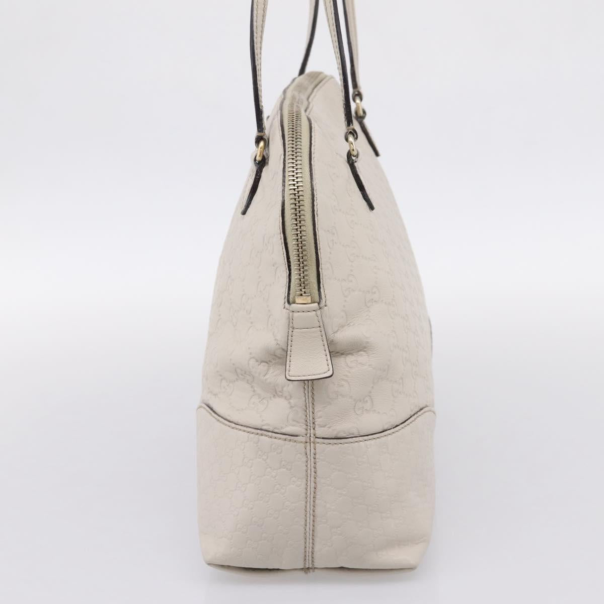 GUCCI GG Canvas Guccissima Shoulder Bag Leather Ivory Gold 323673 Auth 203471