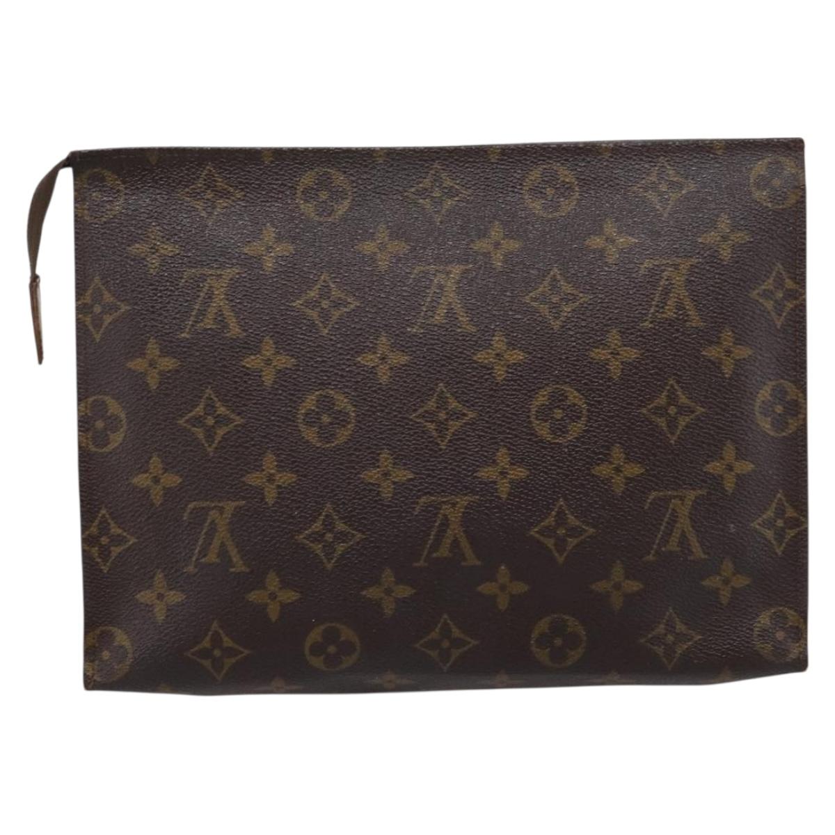 LOUIS VUITTON Monogram Poche Toilette 26 Pouch M47542 LV Auth 203477