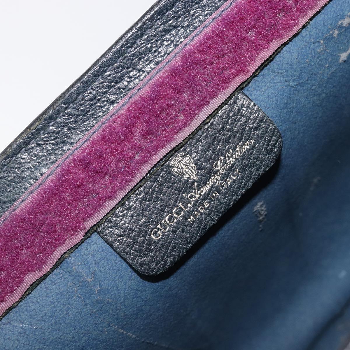 GUCCI GG Supreme Sherry Line Clutch Bag PVC Navy 67 014 2125 Auth 203478