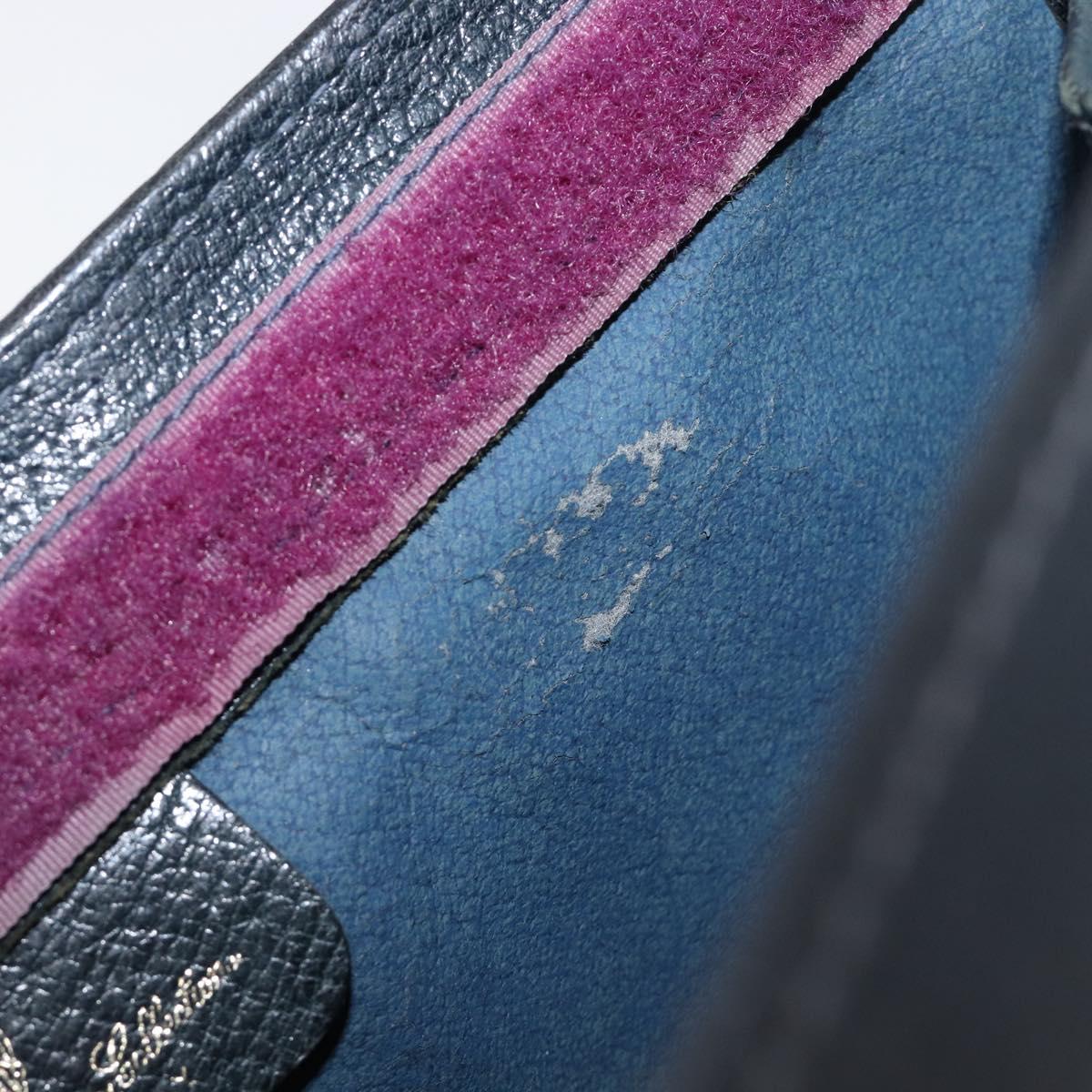 GUCCI GG Supreme Sherry Line Clutch Bag PVC Navy 67 014 2125 Auth 203478