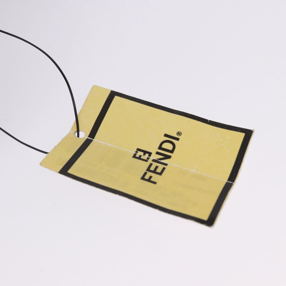 FENDI Pecan Clutch Bag PVC Leather Brown Gold Tone Auth 203483V