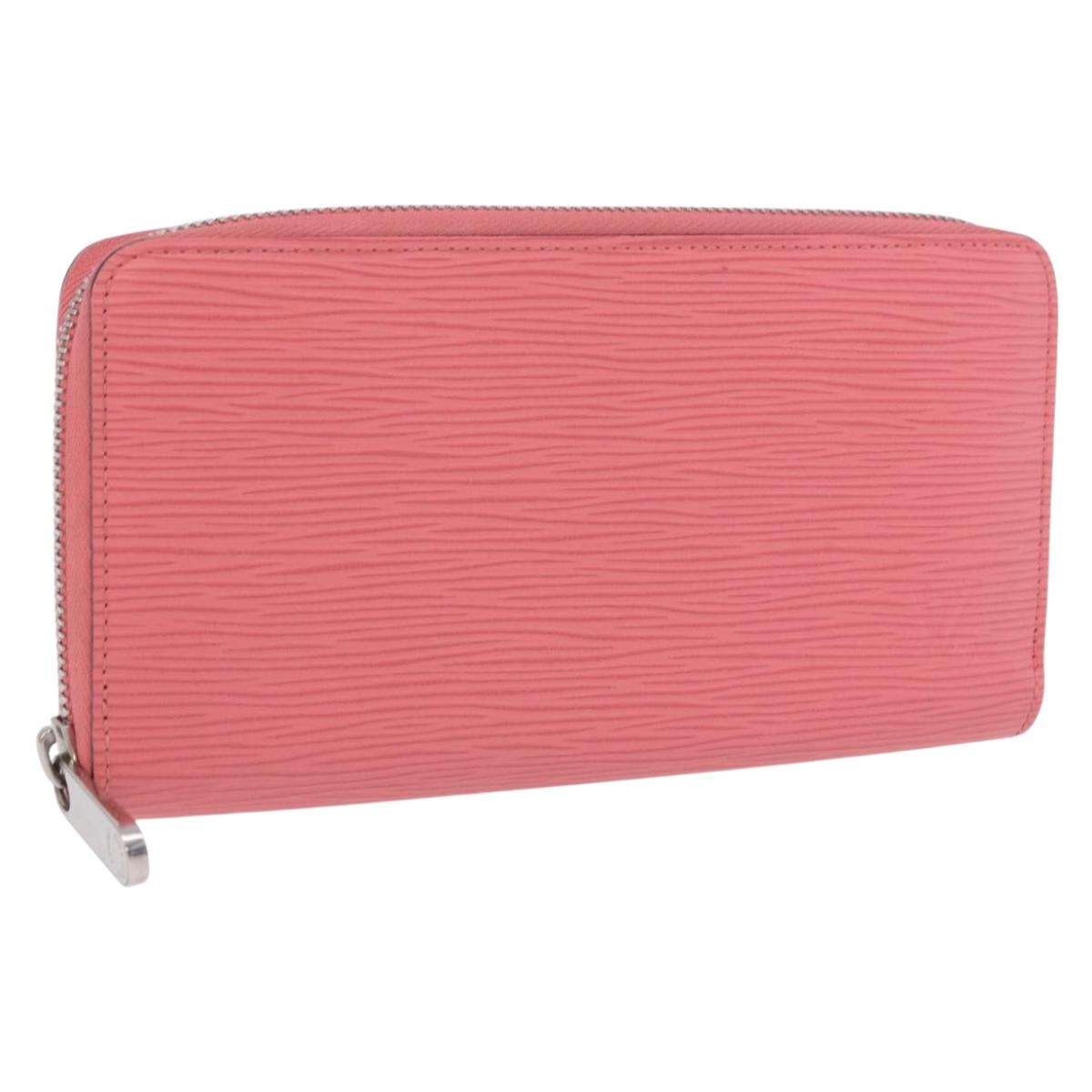 LOUIS VUITTON Epi Zippy Wallet Long Wallet Pink Coraille M60663 LV Auth 203487V