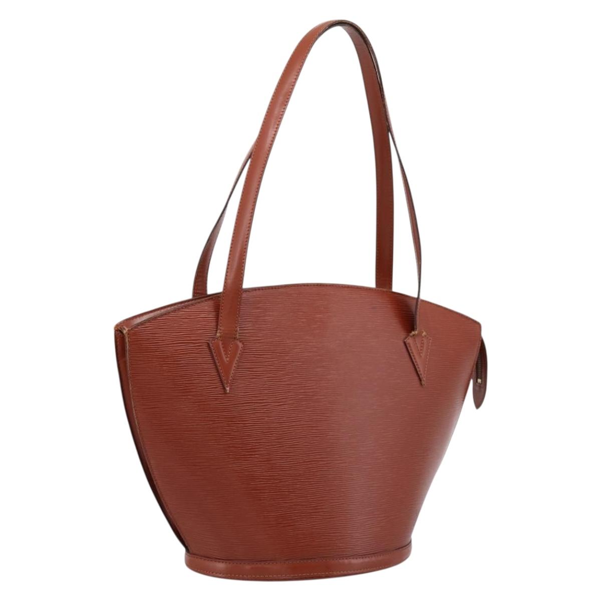 LOUIS VUITTON Epi Saint Jacques Shopping Shoulder Bag Brown M52263 Auth 203493