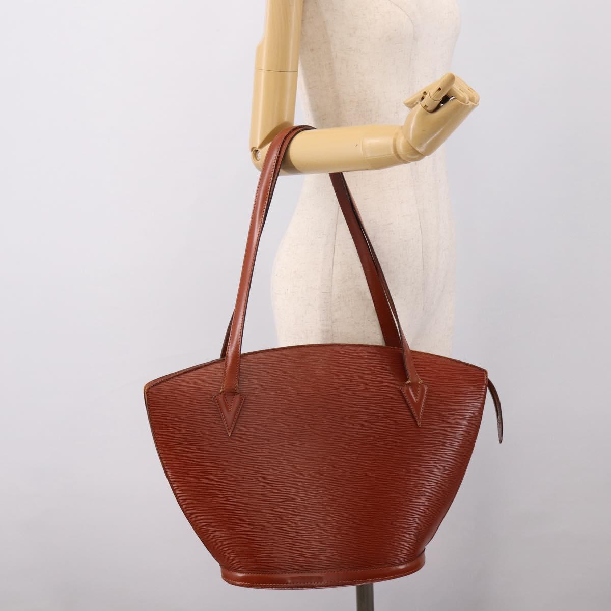 LOUIS VUITTON Epi Saint Jacques Shopping Shoulder Bag Brown M52263 Auth 203493