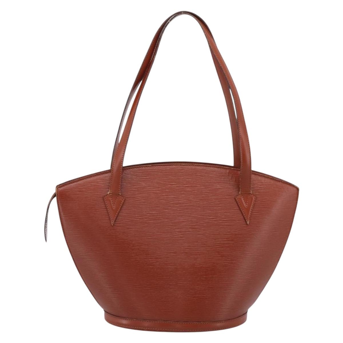 LOUIS VUITTON Epi Saint Jacques Shopping Shoulder Bag Brown M52263 Auth 203493