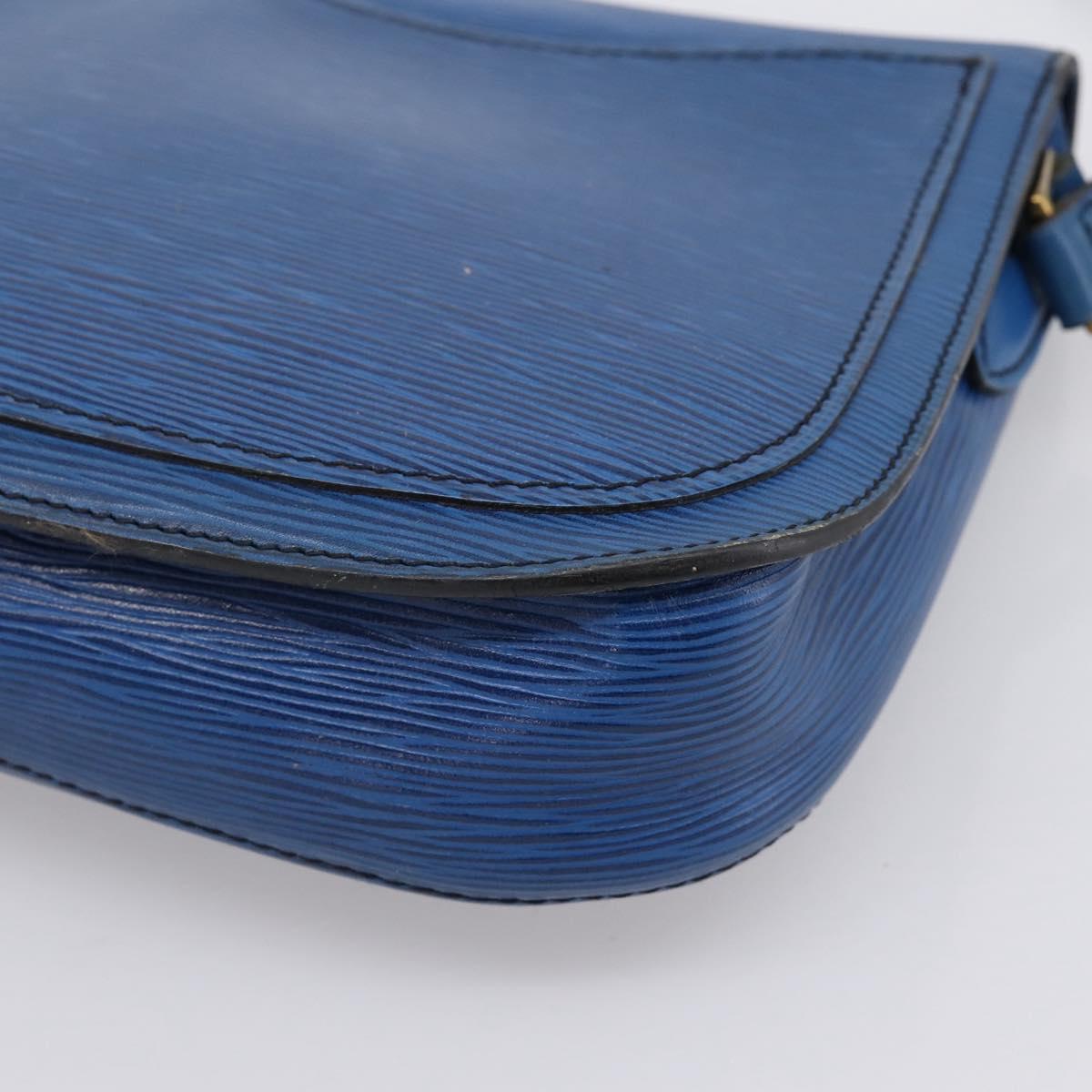 LOUIS VUITTON Epi Saint Cloud GM Shoulder Bag Blue M52195 LV Auth 203495