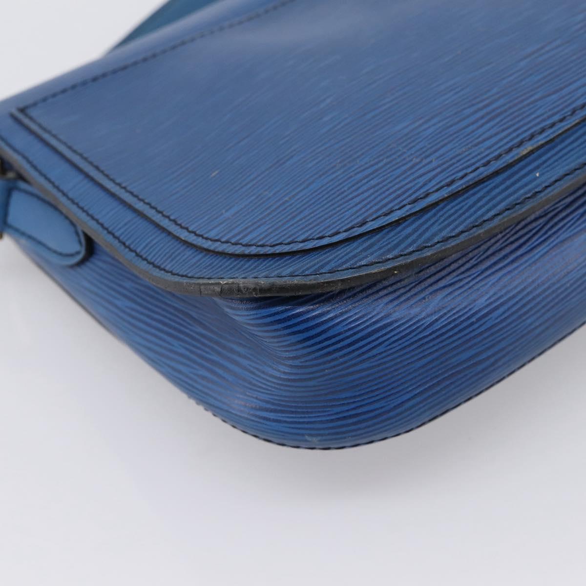 LOUIS VUITTON Epi Saint Cloud GM Shoulder Bag Blue M52195 LV Auth 203495