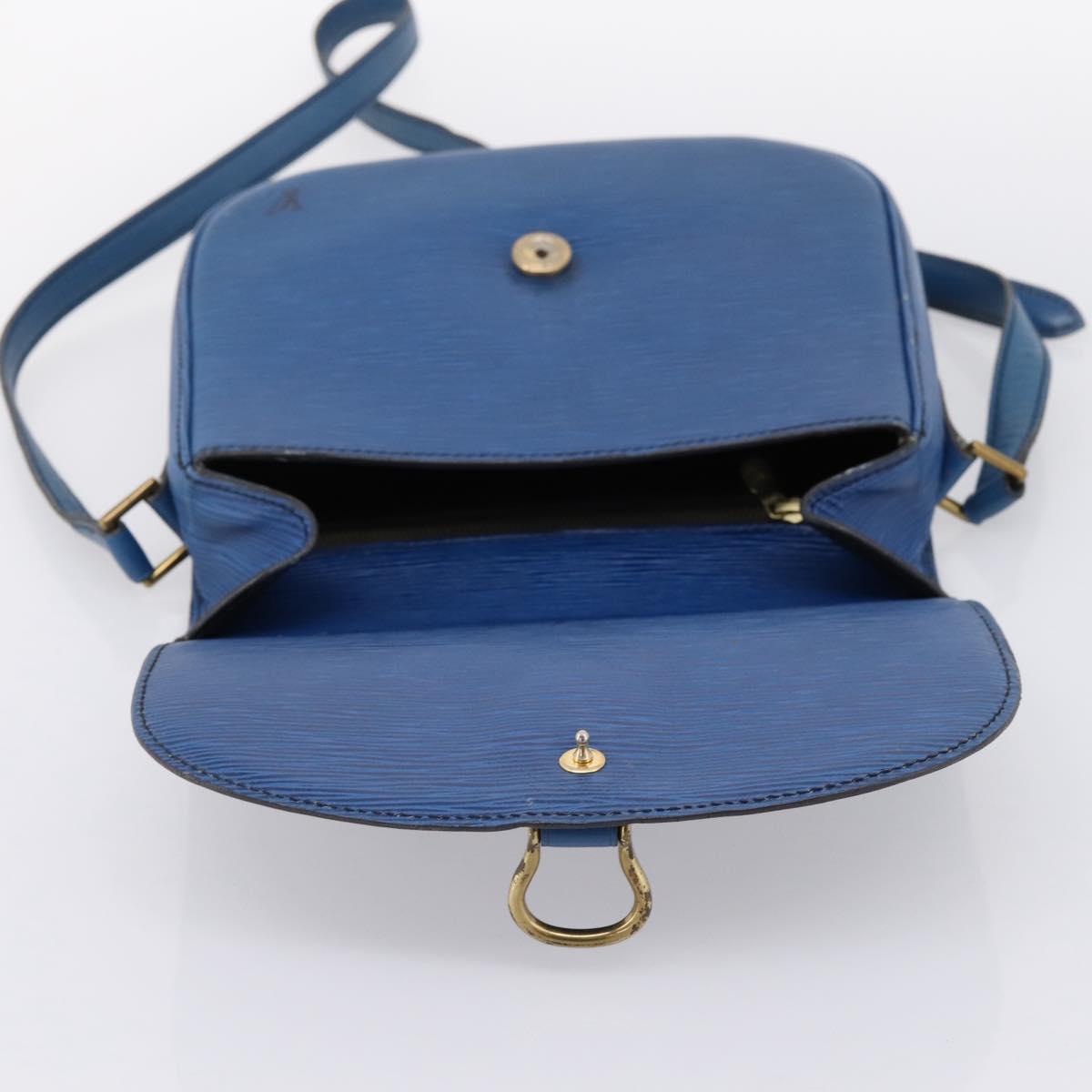 LOUIS VUITTON Epi Saint Cloud GM Shoulder Bag Blue M52195 LV Auth 203495