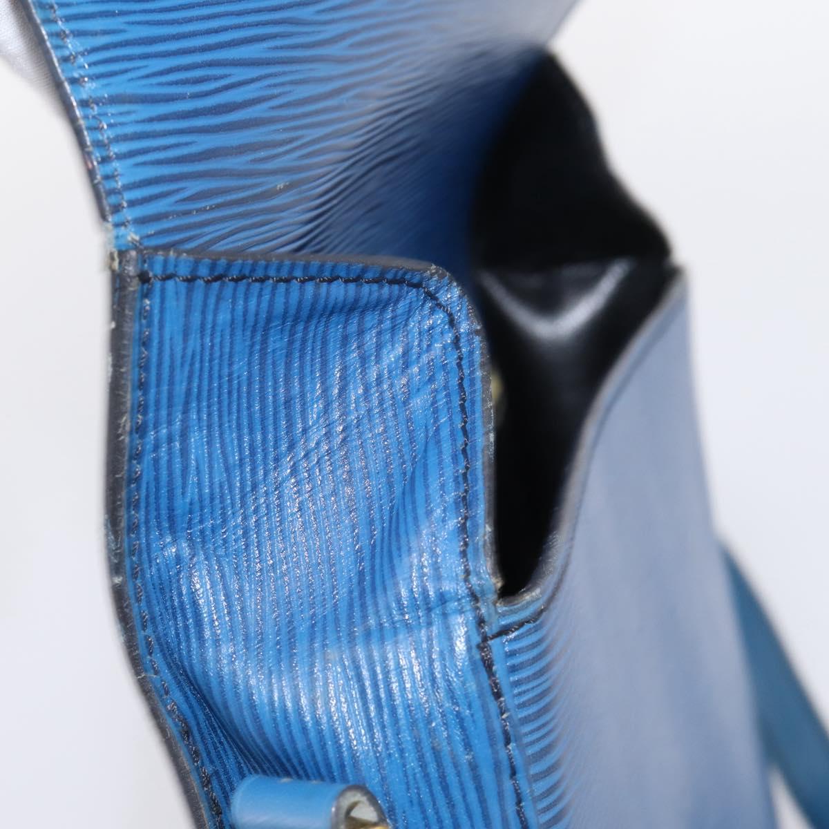 LOUIS VUITTON Epi Saint Cloud GM Shoulder Bag Blue M52195 LV Auth 203495