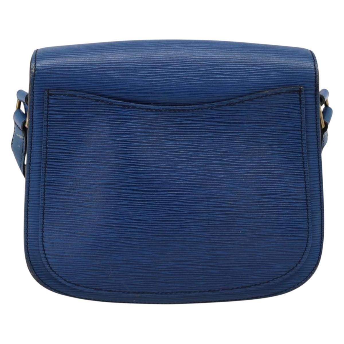 LOUIS VUITTON Epi Saint Cloud GM Shoulder Bag Blue M52195 LV Auth 203495