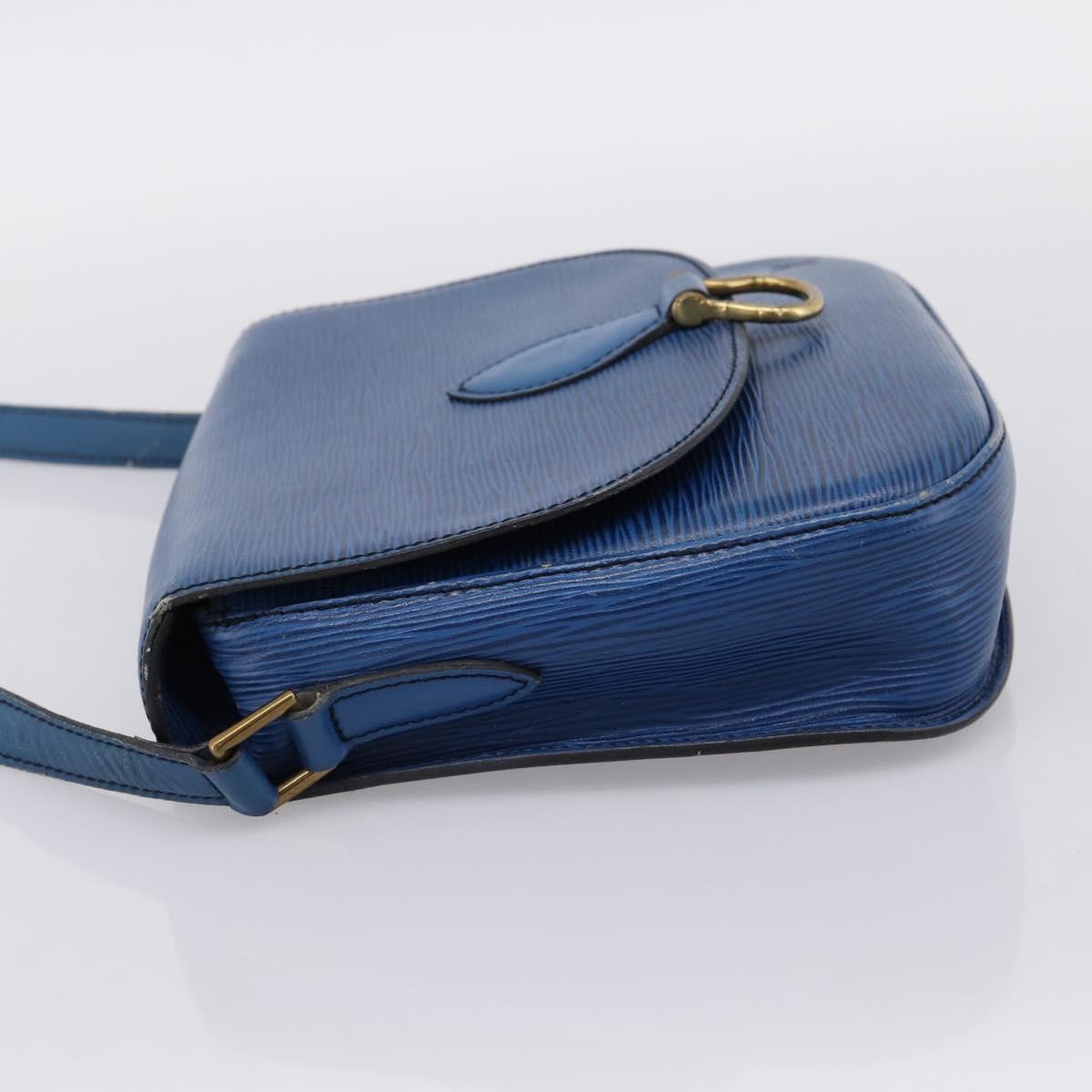 LOUIS VUITTON Epi Saint Cloud GM Shoulder Bag Blue M52195 LV Auth 203495