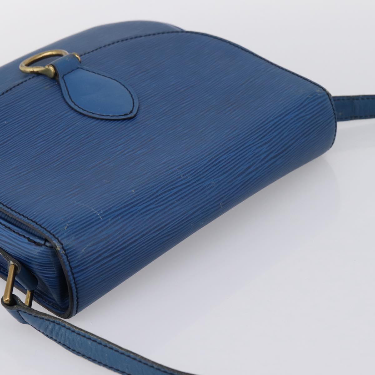 LOUIS VUITTON Epi Saint Cloud GM Shoulder Bag Blue M52195 LV Auth 203495