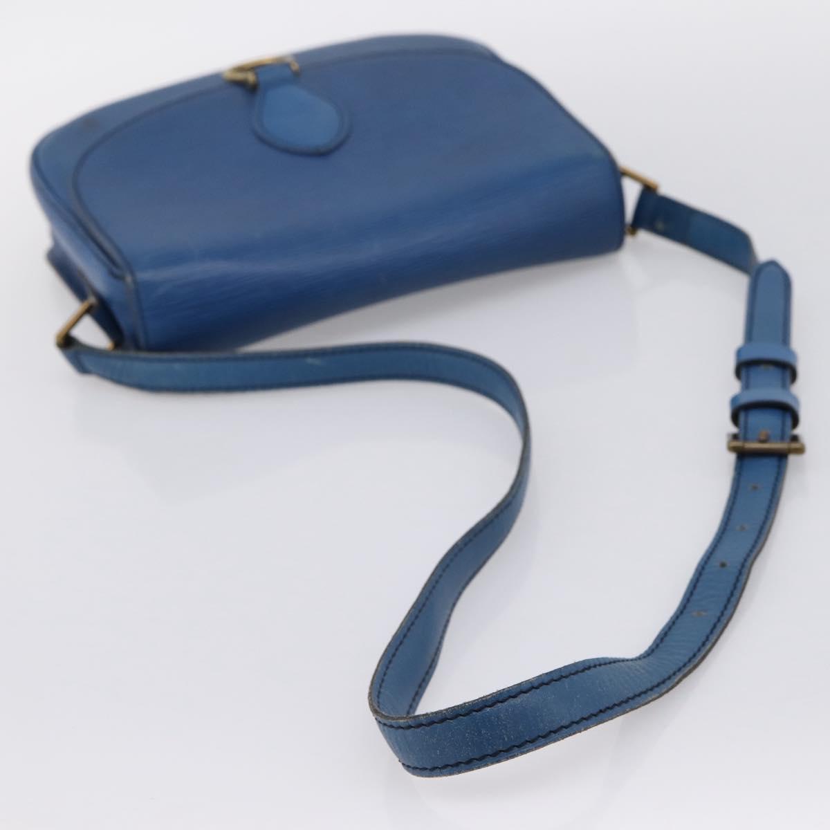 LOUIS VUITTON Epi Saint Cloud GM Shoulder Bag Blue M52195 LV Auth 203495