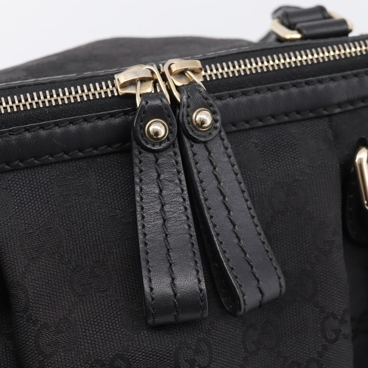 GUCCI GG Canvas Sukey Hand Bag 2way Black Gold 247902 Auth 203601A