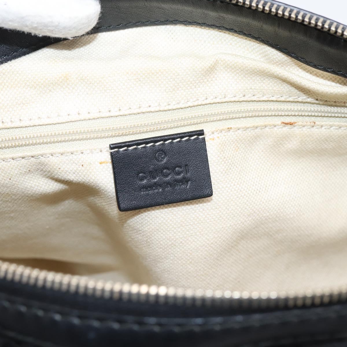 GUCCI GG Canvas Sukey Hand Bag 2way Black Gold 247902 Auth 203601A