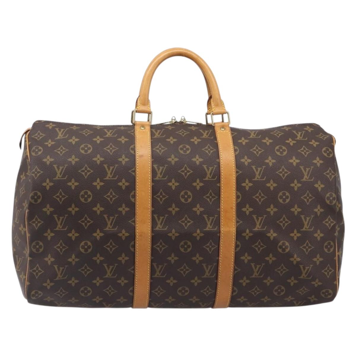 LOUIS VUITTON Monogram Keepall 50 Boston Bag M41426 LV Auth 203604