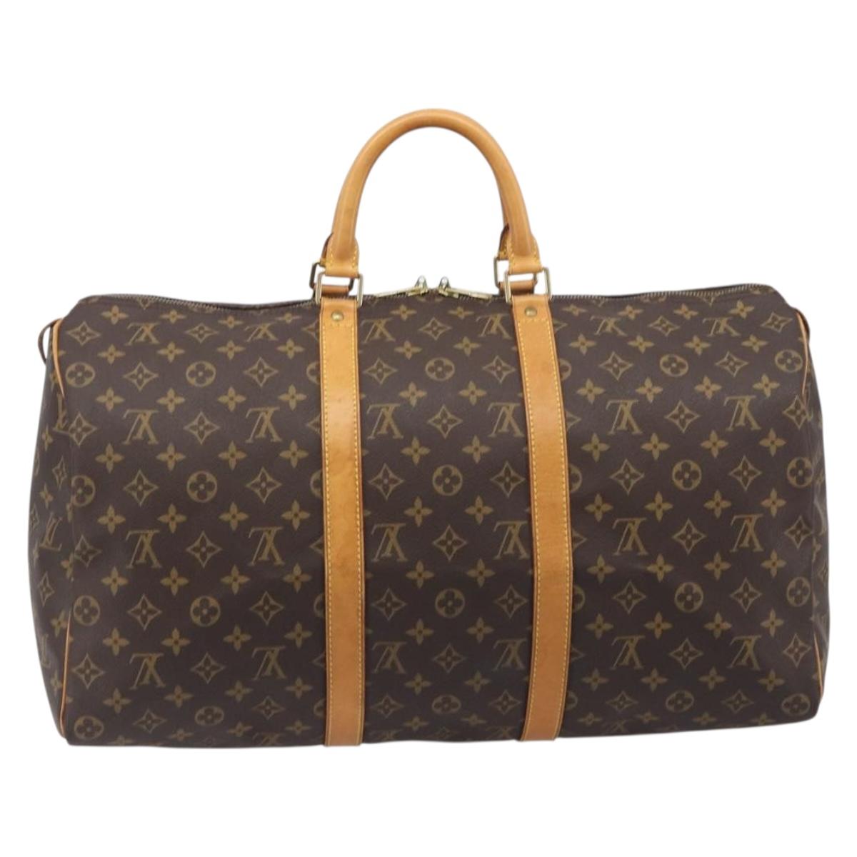LOUIS VUITTON Monogram Keepall 50 Boston Bag M41426 LV Auth 203604