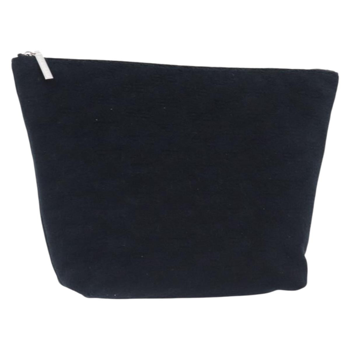 BALENCIAGA Clutch Bag Pile Black Silver Auth 203606A