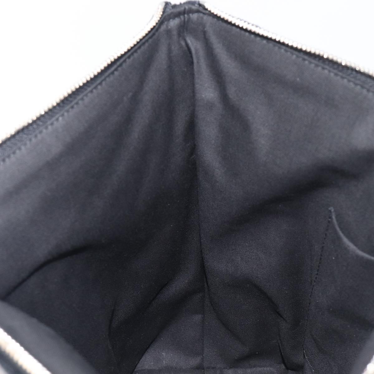 BALENCIAGA Clutch Bag Pile Black Silver Auth 203606A