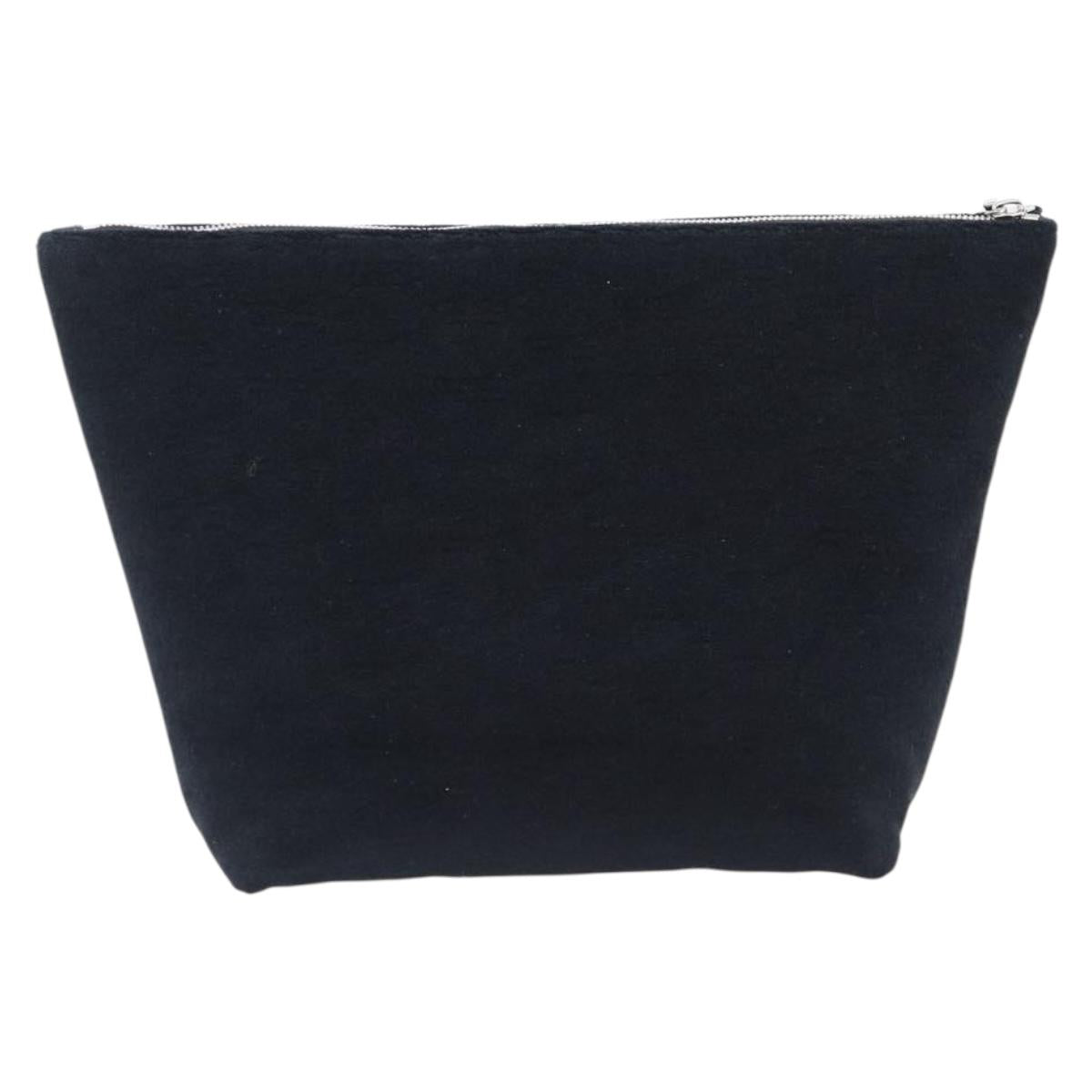 BALENCIAGA Clutch Bag Pile Black Silver Auth 203606A