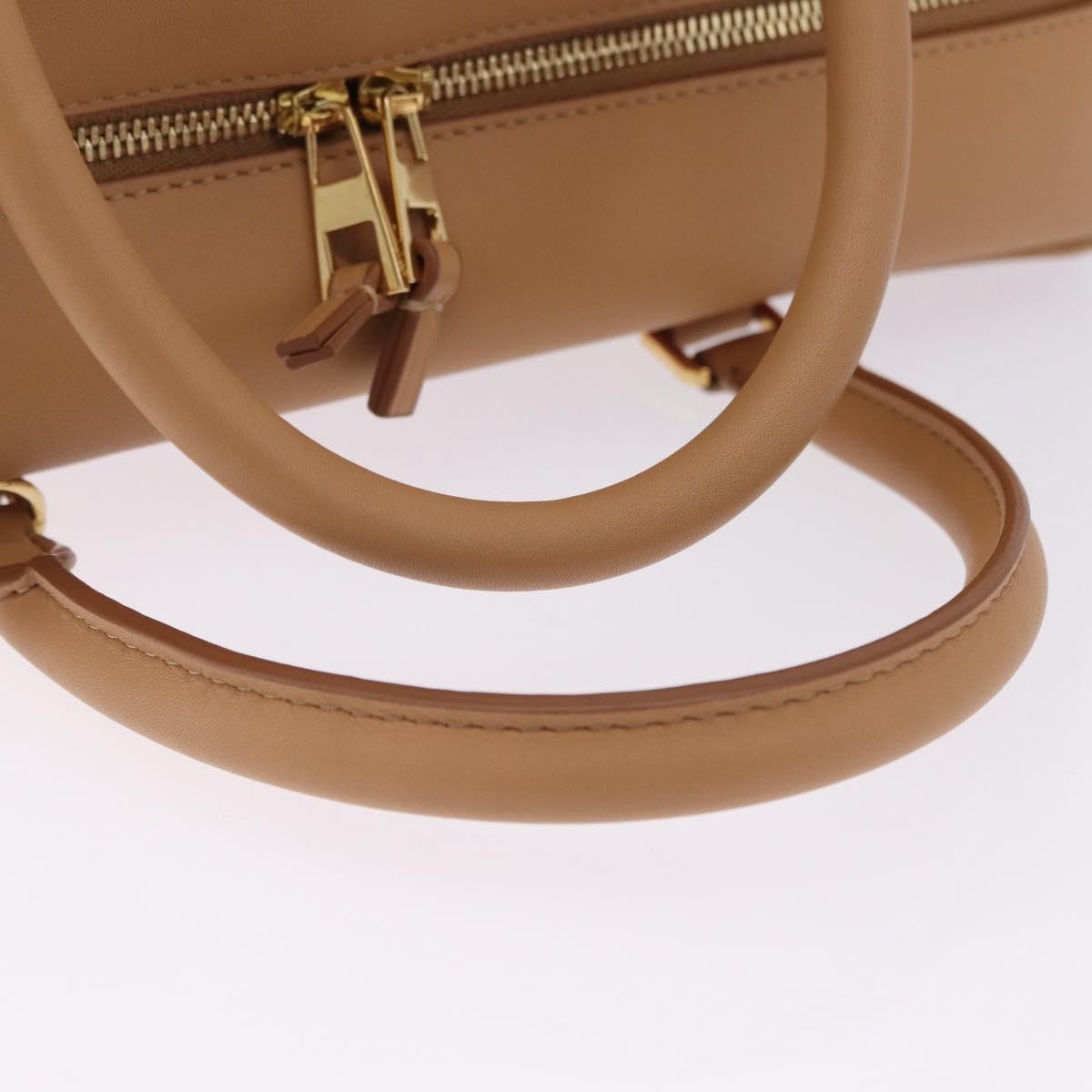 LOEWE Amazona 28 Hand Bag Canvas 2way Beige Gold Auth 203608SAM