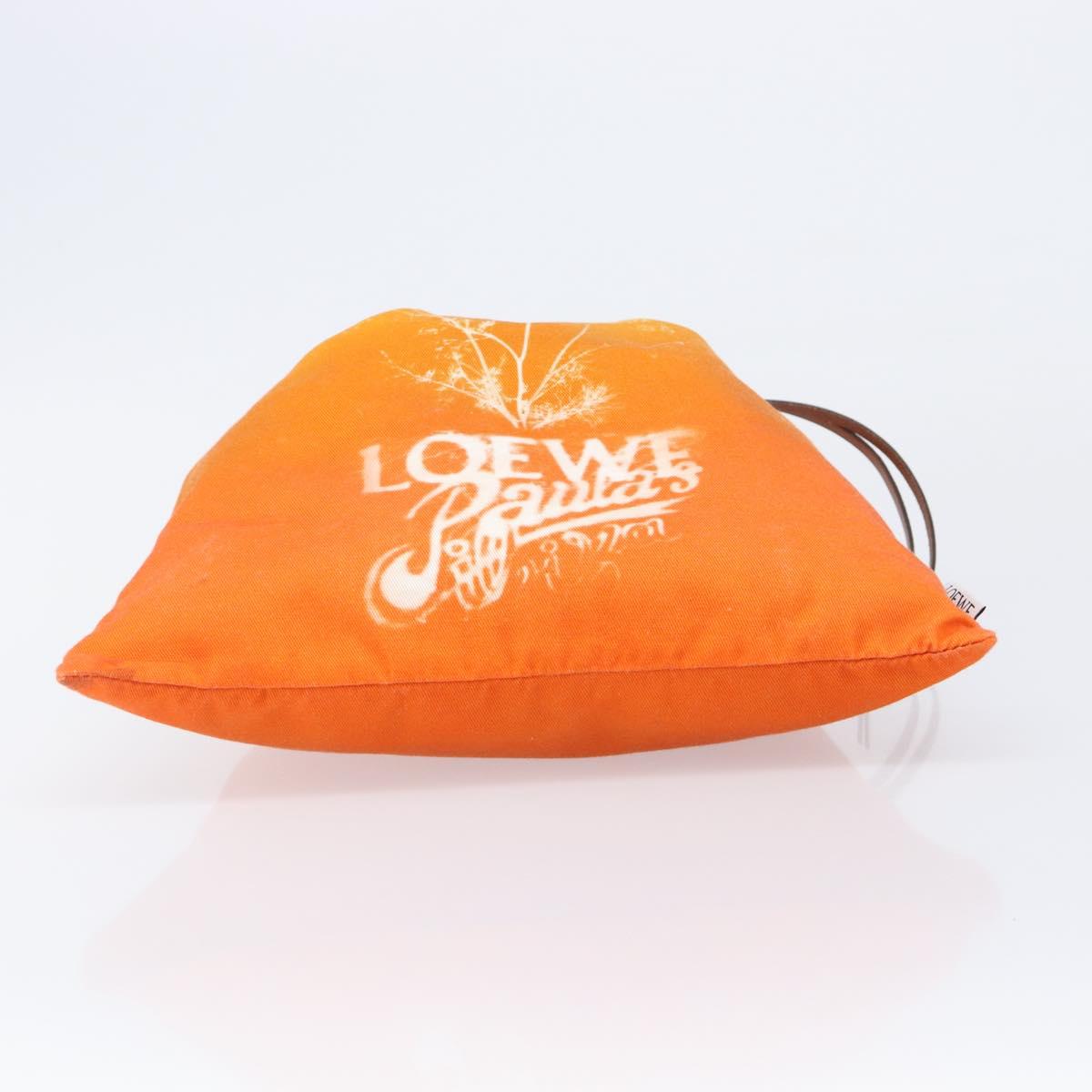 LOEWE Parauzui Visa Collaboration Purse Pouch Canvas Orange Auth 203609